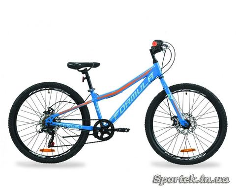 Гірський універсальний підлітковий велосипед Formula Forest DD 2020 синьо-помаранчевий