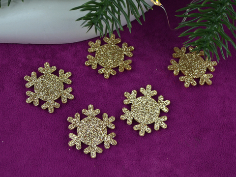 Вирубка Сніжинка золота без основи (десяток) №2