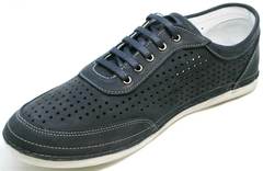Красивые модные кроссовки городской стиль мужские Vitto Men Shoes 3560 Navy Blue.