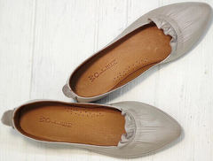 Стильные туфли балетки женские кожаные Wollen G036-1-1545-297 Vision.