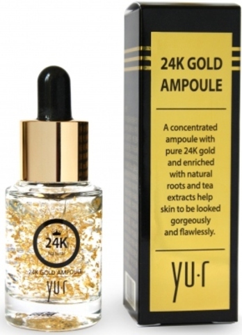 Yu.R Сыворотка с коллоидным золотом  |  Premium 24K Gold Ampoule 15 мл