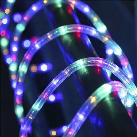 Дюралайт гирлянда шланг 80м в силикон трубке 60 LED/м трёх жильный уличный разноцветный