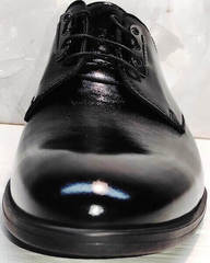 Туфли на шнурках мужские лаковые Ikoc 2118-6 Patent Black Leather