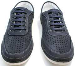 Удобные кроссовки для ходьбы мужские Vitto Men Shoes 3560 Navy Blue.