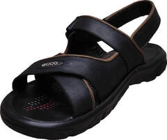Черные сандали кожа мужские Ecco 814-7-1 All Black.
