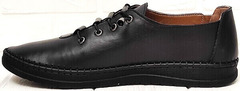 Чёрные мокасины кроссовки для города женские деловой кэжуал EVA collection 151 Black.