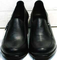 Женские кожаные туфли без шнурков осень весна H&G BEM 107 03L-Black.