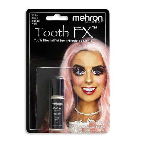 MEHRON Фарба для зубів Tooth FX with Brush for Special Effects - White (Білосніжна), 4 мл