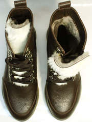 Ботинки с мехом внутри женские Studio27 576c Broun.