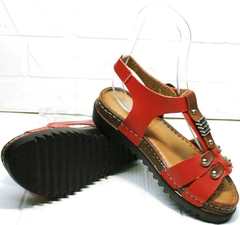 Модные женские сандалии босоножки на ровной подошве Rifellini Rovigo 375-1161 Rad.
