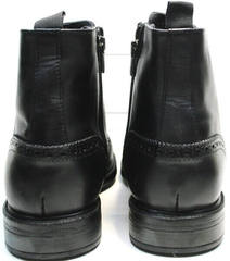 Мужские кожаные зимние ботинки на молнии  LucianoBelliniBC3801L-Black