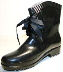 Осенняя обувь - женские резиновые сапоги BLM - Black/