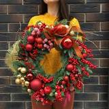 Photo of Christmas wreath from natural Nobilis
