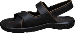 Мужские летние сандали кожаные Ecco 814-7-1 All Black.