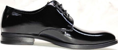Черные туфли лаковые мужские Ikoc 2118-6 Patent Black Leather