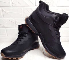 Зимние кроссовки мужские черные Reebok Airstacle Terrain H2o Drain Black.