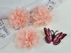 Квітка шифонова персикова