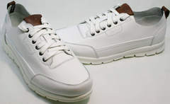 Белые кроссовки для повседневной носки мужские Faber 193909-3 White.