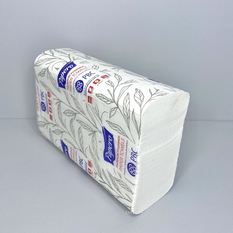 Полотенце бумажное листовое Papero Z сложения 2сл. 225х220 мм (200 л.) белое (RN007)