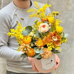 Коробка з квітами  «Обліпиховий пудинг»