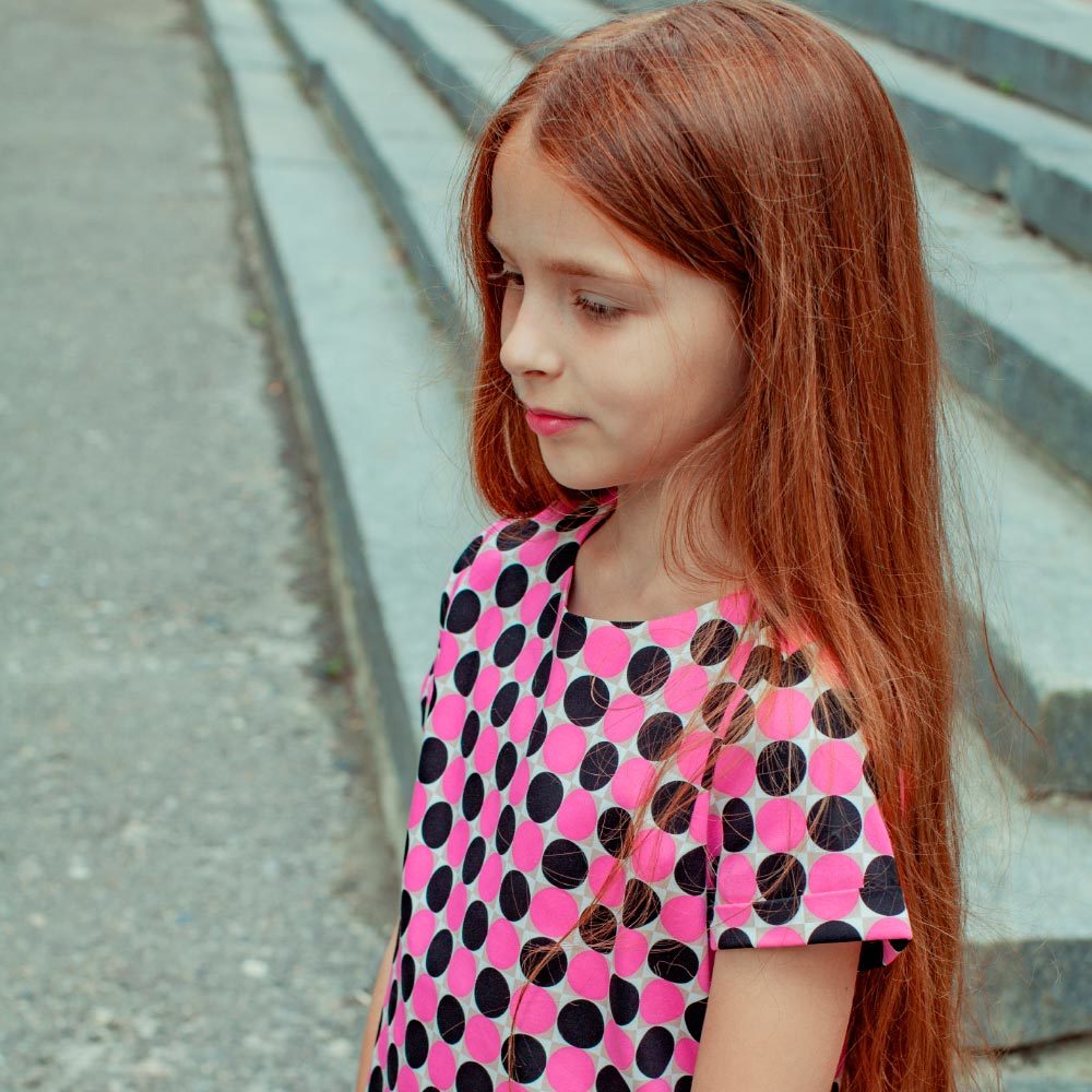 Дитячий фіолетовий костюм футболка і шорти для дівчаток