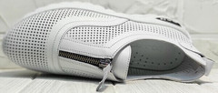 Перфорированные кроссовки из натуральной кожи женские Wollen P029-259-02 All White.