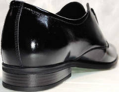 Черные мужские туфли кожа лаковые Ikoc 2118-6 Patent Black Leather.