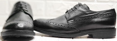 Кожаные туфли мужские классические Luciano Bellini C3801 Black.