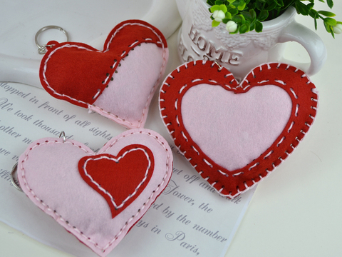 Набір для творчості з фетру Три сердечки