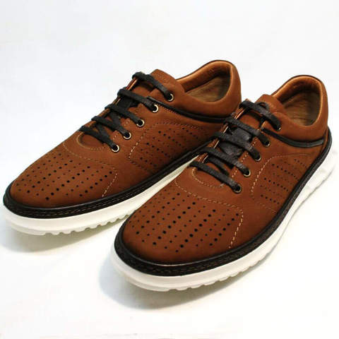 Мужские спортивные туфли кроссовки Vitto Men Shoes 1830 Brown White