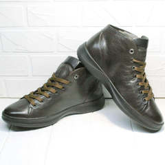 Утепленные кеды ботинки мужские демисезонные Ikoc 1770-5 B-Brown.
