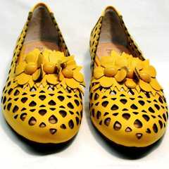 Закрытые босоножки туфли слиперы женские Phany 103-28 Yellow.