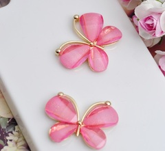 Декор Метелики з камінців рожеві