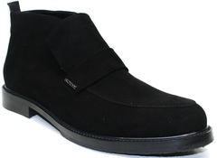 Черные мужские ботинки зимеие Richesse R454