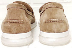 Бежевые лоферы женские туфли на невысоком каблуке Anna Lucci 2706-040 S Beige.