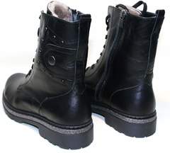 Черные зимние ботинки женские Vivo Antistres Lena 603