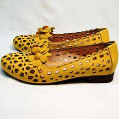 Женские босоножки туфли на низком каблуке женские Phany 103-28 Yellow.
