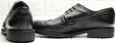 Кожаные мужские туфли дерби Luciano Bellini C3801 Black.