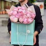 Photo of 19 peonies in a bouquet «Cotton Candy»