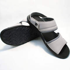 Модные сандали мужские кожаные Ikoc 3294-3 Gray.