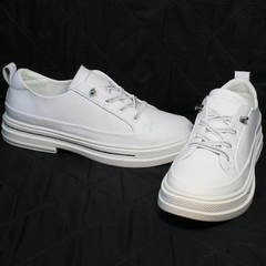 Кроссовки туфли женские на низком каблуке  El Passo sy9002-2 Sport White.