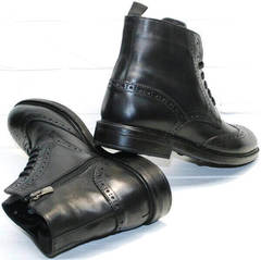 Теплые классические зимние ботинки мужские LucianoBelliniBC3801L.