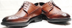 Классические туфли мужские кожаные Luciano Bellini C3801 Brown.