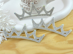 Фетрова корона зі стразами №1 біла