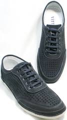 Туфли в спортивном стиле мужские Vitto Men Shoes 3560 Navy Blue.