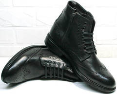 Стильные мужские зимние ботинки инспектор Luciano BelliniBC3801L.