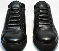 Зимние ботинки с мехом из натуральной кожи мужские Ridge 6051 X-16Black
