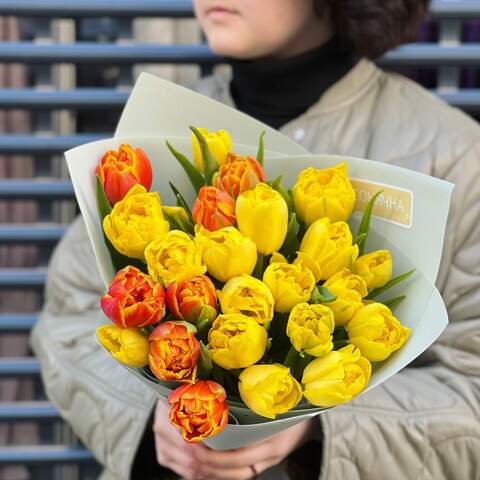25 пионовидных тюльпанов, Цветы: Тюльпан