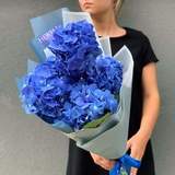 Photo of Bouquet of 5 hydrangeas «Blue Sea»