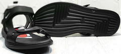 Кожаные мужские сандалии босоножки открытые Nike 40-3 Leather Black.